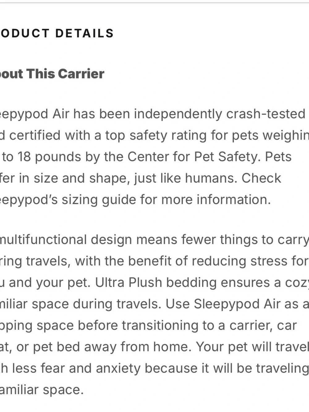 NWT SLEEPYPOD 🐱🐶 THE TOP OF THE LINE pet carrier! 🏆🥇
